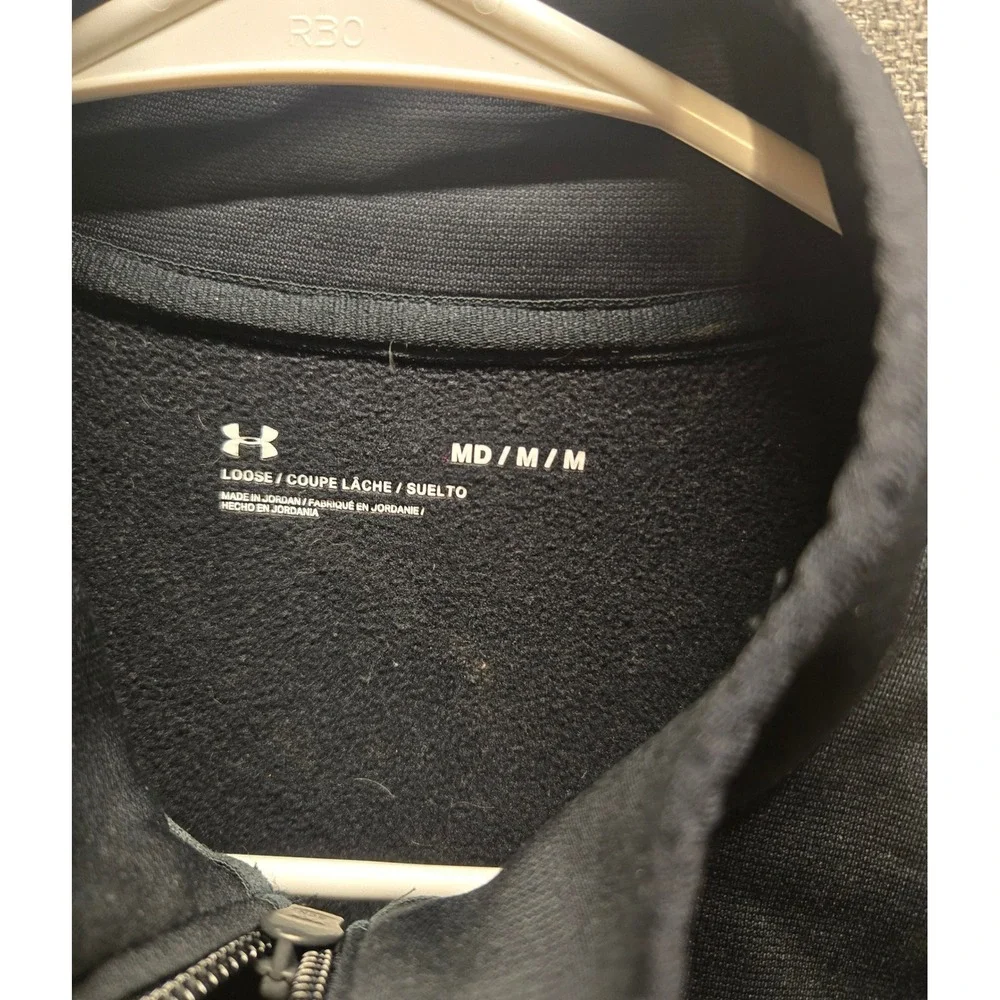 Under Armour‎ Pullover Half Zip Long Sleeve Athletic Shirt Black Medium